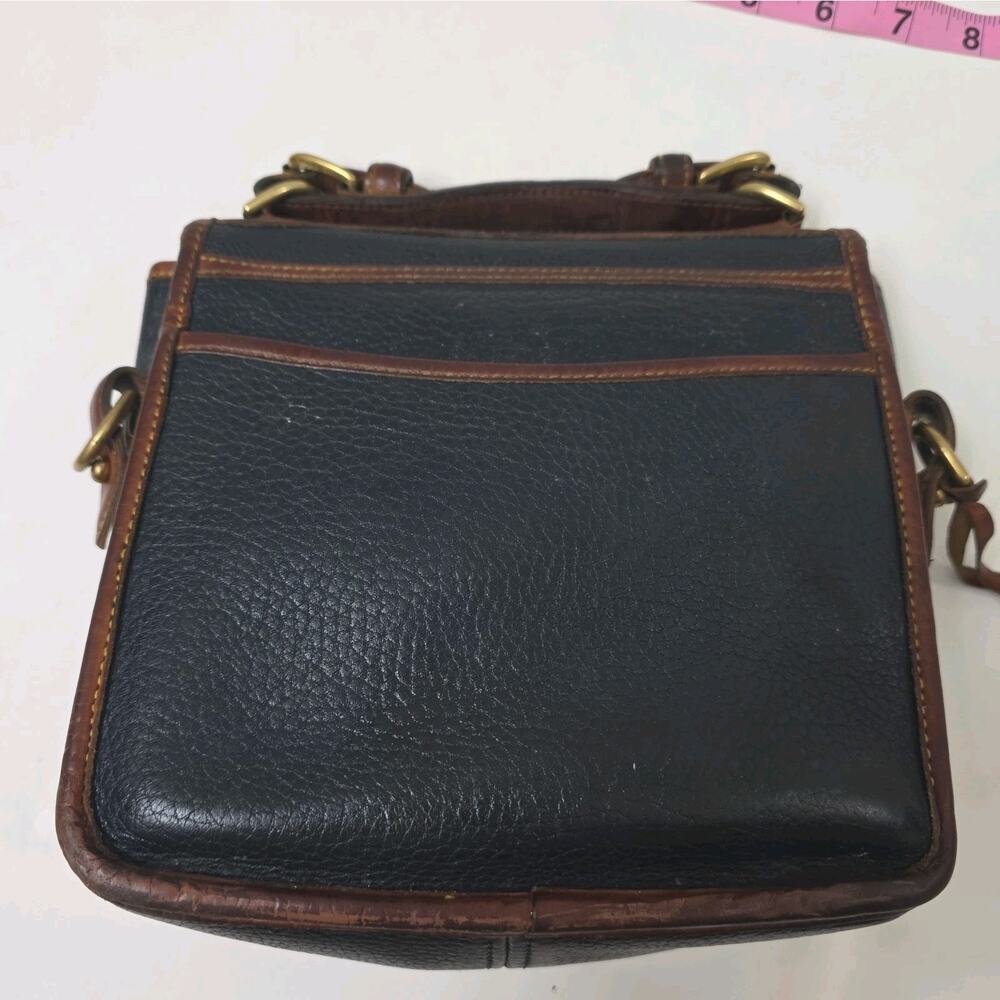 Vintage Set Dooney & Bourke Black British Tan All Weather Leather Bag + Wallet - Picture 6 of 14